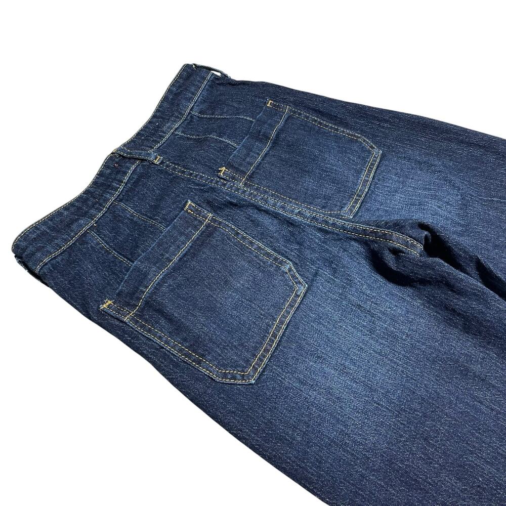 ANTHROPOLOGIE PILCRO The Column Straight-Leg High-Rise Dark Wash Jeans Size 25 - Picture 7 of 10